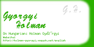 gyorgyi holman business card